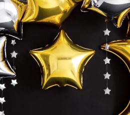 Folinis balionas "Aukso žvaigždė" (48 cm) 1