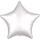 Folinis balionas "Balta žvaigždė", matinis (48 cm)