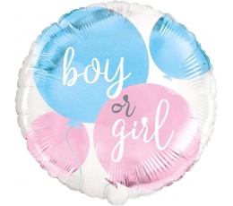 Folinis balionas "Boy or Girl" (45 cm)