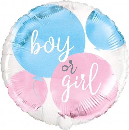Folinis balionas "Boy or Girl" (45 cm)