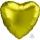Folinis balionas "Citrininė širdis", matinis  (43 cm)