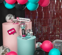 Folinis balionas "Disco mikrofonas"(21x42 cm. / 4 vnt) 1