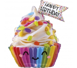 Folinis balionas "Happy birthday cupcake" (79 cm)