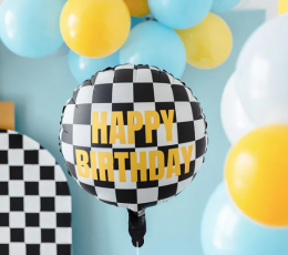 Folinis balionas "Happy Birthday lenktynės" (45 cm) 1
