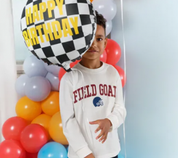 Folinis balionas "Happy Birthday lenktynės" (45 cm) 4