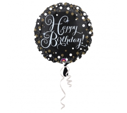 Folinis balionas "Happy Birthday sparkle" (43 cm)
