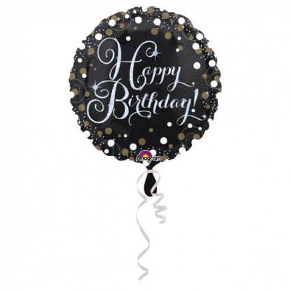 Folinis balionas "Happy Birthday sparkle" (43 cm)
