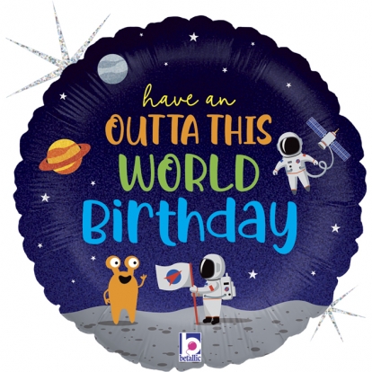 Folinis balionas "Kosmoso gimtadienis" (46 cm)