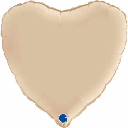 Folinis balionas "Kreminė širdis" (46 cm)