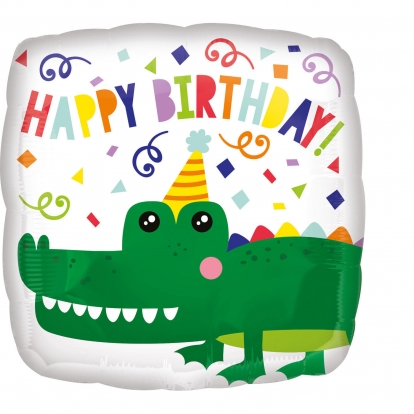 Folinis balionas "Krokodilo gimtadienis" (43 cm)