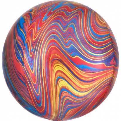 Folinis balionas-marblez, įvairiaspalvis (38x40cm)