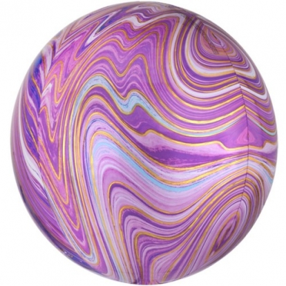 Folinis balionas-marblez, violetinis (38x40cm)