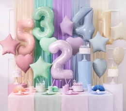 Folinis balionas "Melsva širdis", matinis (45 cm) 1