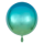 Folinis balionas-orbz, mėlynas-žalias ombre (38 cm)