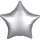 Folinis balionas "Platininė žvaigždė", matinis (48 cm)