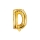 Folinis balionas-raidė "D", auksinis (35 cm)