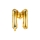 Folinis balionas-raidė "M", auksinis (35 cm)