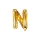 Folinis balionas-raidė "N", auksinis (35 cm)