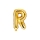 Folinis balionas-raidė "R", auksinis (35 cm)