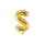 Folinis balionas-raidė "S", auksinis (35 cm)