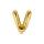 Folinis balionas-raidė "V", auksinis (35 cm)