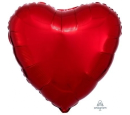 Folinis balionas "Raudona širdis" (43 cm)