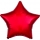 Folinis balionas "Raudona žvaigždė" (43 cm)