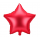 Folinis balionas "Raudona žvaigždė" (45 cm)