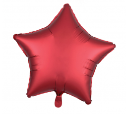 Folinis balionas "Raudona žvaigždė", matinis (43 cm)