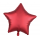 Folinis balionas "Raudona žvaigždė", matinis (43 cm)