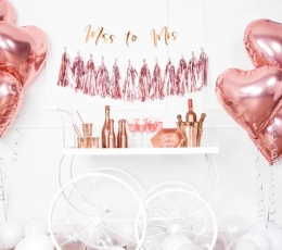 Folinis balionas "Rožinio aukso širdis" (45 cm) 3