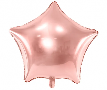 Folinis balionas "Rožinio aukso žvaigždė" (48 cm)