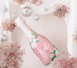 Folinis balionas "Rožinis šampanas-Bride to be" (49x108 cm) 1