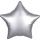 Folinis balionas "Sidabrinė žvaigždė", matinis (48 cm)