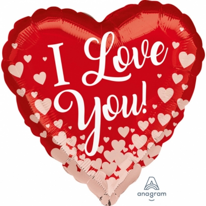 Folinis balionas-širdelė "I love you" (43 cm)