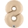 Folinis balionas-skaičius "8", kreminis (102 cm)