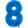 Folinis balionas-skaičius "8", mėlynas (66 cm)