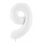 Folinis balionas-skaičius "9", baltas (86 cm)