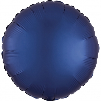 Folinis balionas "Tamsiai mėlynas apskritimas", matinis (43 cm)