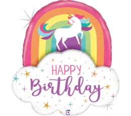 Folinis balionas "Unicorn birthday" (66 cm)