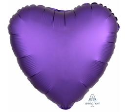 Folinis balionas "Violetinė širdis", matinis (43 cm)