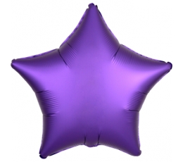Folinis balionas "Violetinė žvaigždė", matinis (48 cm)