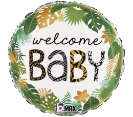 Folinis balionas "Welcome Baby jungle" (43 cm)