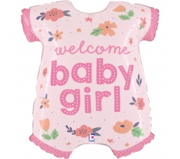 Folinis balionas "Welcome BabyGirl" (66 cm)
