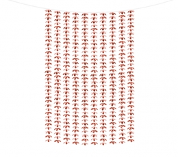 Folinių gėlyčių užuolaida, rožinio aukso (210 cmx100 cm)