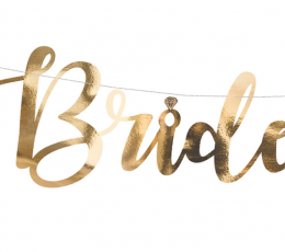 Forminė girlianda "Bride to be", auksinė (80 cm) 1