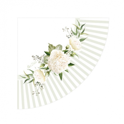 Forminės servetėlės "Baltos gėlės" (16 vnt.)