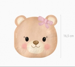 Forminės servetėlės "Rausvas meškutis" (20 vnt.) 2