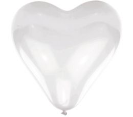 Forminiai balionai "Baltos širdys" (10 vnt./40 cm) 