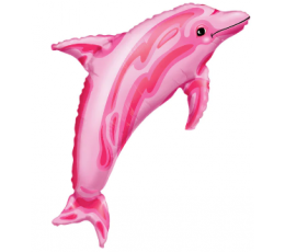 Forminis balionas "Rožinis delfinas" (84 x 56 cm)